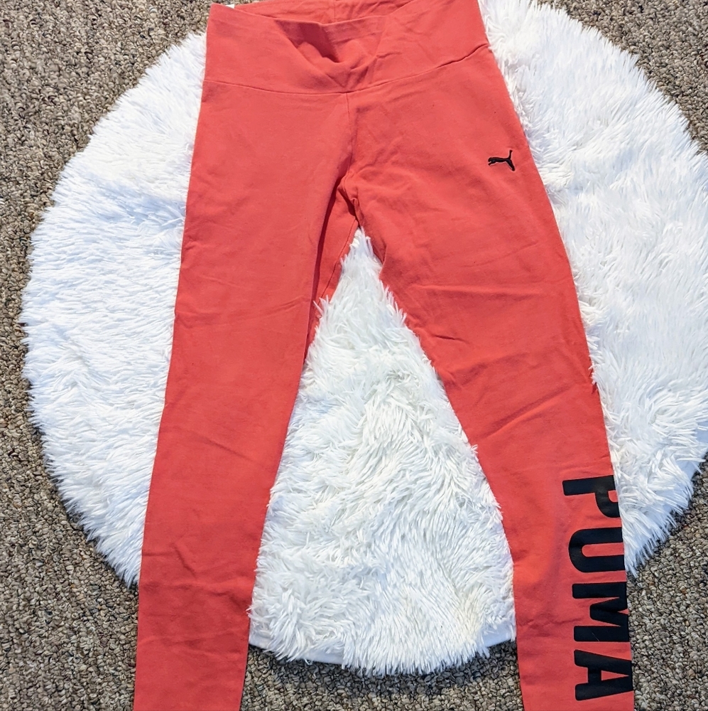 Puma Leggings, Medium, Coral